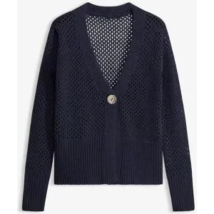 bonprix Ajour-Strickjackeblau 40Damen