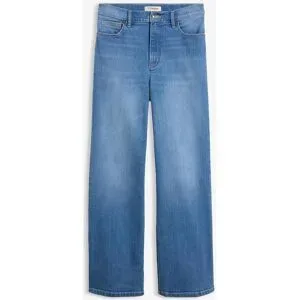 bonprix Wide Leg Jeans High Waist, Bio-Baumwolleblau 46Damen