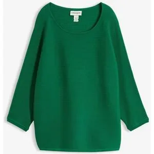 bonprix Oversize-Ripp-Pullover aus Viskose-Mixgrün 40Damen