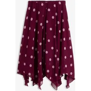 bonprix Chiffon-Midirock mit asymmetrischem Saumlila 44Damen