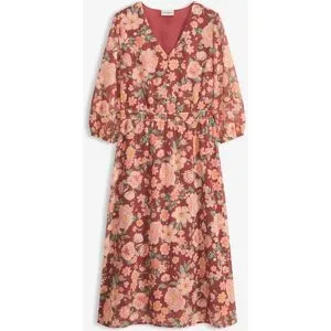 bonprix ausgestelltes Chiffonkleidrot 42Damen