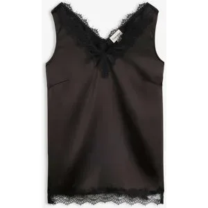 bonprix Spitzentop mit V-Ausschnittschwarz 52Damen