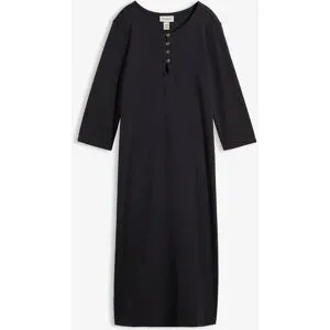 bonprix Shirtkleid mit 3/4-Ärmelnschwarz 44Damen