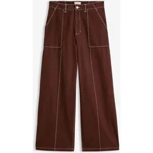 bonprix Verkürzte Twillhose aus reiner Baumwollebraun 38Damen