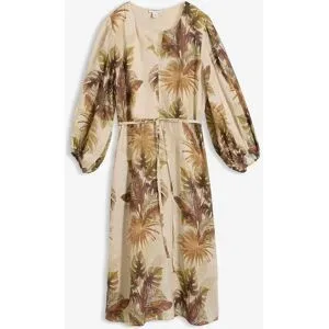 bonprix Maxikleid aus Ramiebeige 50Damen