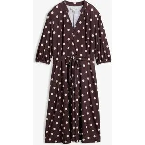 bonprix Jerseykleid mit Bindebandbraun 48Damen