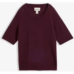 bonprix Oversize-Kurzarmpullover mit hohem Wollanteilrot 48Damen