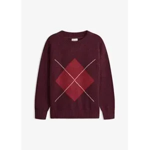 bonprix Pullover aus Baumwoll-Mixrot 44Damen
