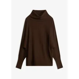 bonprix Rollkragenpullover aus Viskose-Mixbraun 40Damen