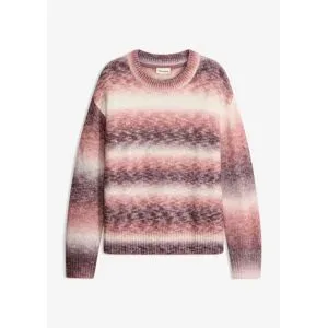 bonprix Strickpullover mit Wollanteilrot 44Damen