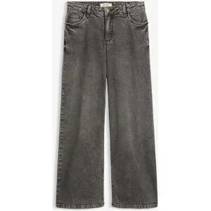 bonprix Wide-Leg-Jeans Mid Waistgrau 44Damen