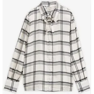 bonprix Bluse aus glänzendem Seiden-Mixweiß 50Damen