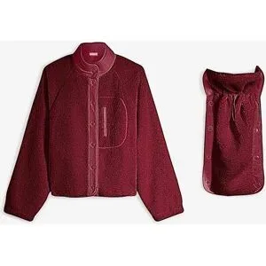 bonprix Umstands- und Tragejacke aus Teddyfleecerot 44Damen
