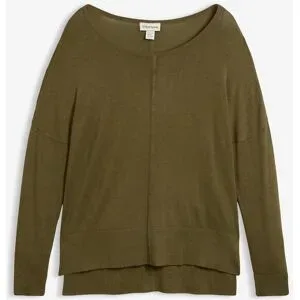 bonprix Strickpullover Viskose-Feinstrick, oversized, Seitenschlitze, hinten länger