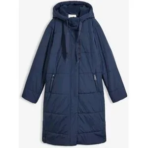 bonprix Steppmantel mit Teddyfutter in der Kapuzeblau 38Damen