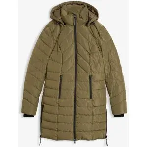 bonprix Long-Steppjacke mit Wattierunggrün 46Damen