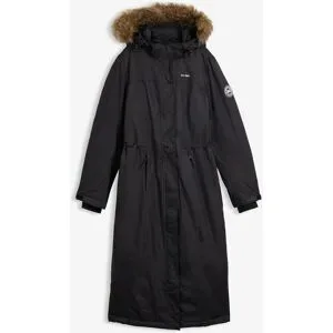 bonprix Wintermantel mit abnehmbarer Kapuze + Fellimitat, Daumenlöcher, Handy-Innentasche