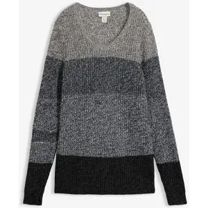 bonprix Strickpullover aus Baumwollmischung, ohne Verschluss, eng anliegende Passform