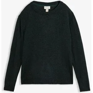 bonprix Strickpullover aus Polyacryl, mit Rundhals-Ausschnitt, melierte Optik