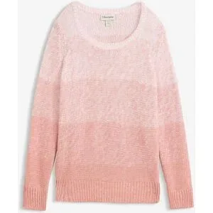bonprix Strickpullover im Links-Strick mit hohem Baumwollanteil, schöner Farbverlauf
