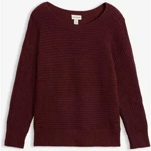 bonprix Strickpullover strukturierte Strickqualität, mit U-Boot-Ausschnitt und weitem Langarm