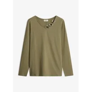 bonprix Langarmshirt mit Ösengrün 36Damen