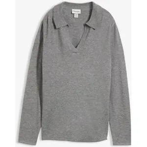 bonprix Poloshirt aus feiner Viskosegrau 36Damen