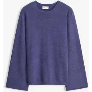 bonprix Softer Pullover mit weiten Ärmelnblau 36Damen