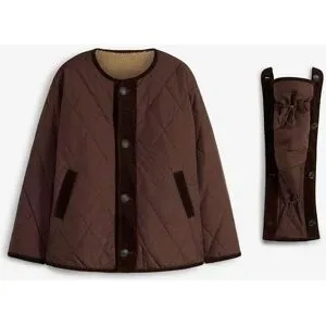 bonprix 4-in-1 kuschelige Umstandsjacke zum Wenden mit Trageeinsatz (2 tlg. Set)braun 42Damen