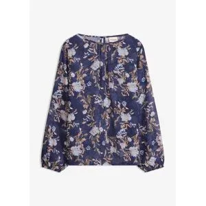 bonprix transparente Chiffon-Tunikablau 54Damen