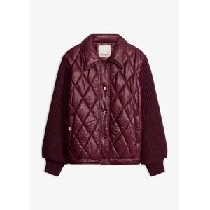 bonprix Stepp-Blouson mit Strickärmelnrot 42Damen