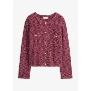 bonprix Strickjacke mit Effektgarnrot 48Damen