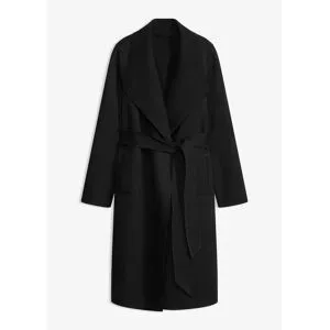 bonprix Mantel mit Bindebandschwarz 46Damen
