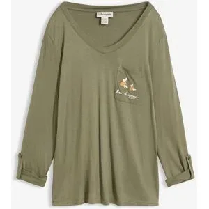 bonprix Langarmshirt aus softer Viskosegrün 48Damen