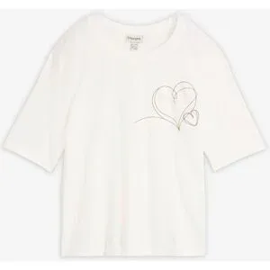 bonprix T-Shirt aus reiner Bio-Baumwolleweiß 36Damen