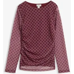 bonprix Langarmshirt aus feinem Meshrot 52Damen