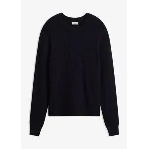 bonprix Feinstrickpullover aus Viskose-Mixschwarz 36Damen
