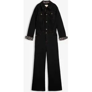 bonprix Twill-Overall mit Bequembund aus Baumwoll-Mixschwarz 36Damen