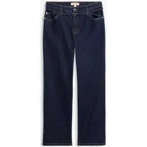 bonprix Straight-Jeans High Waist, croppedblau 46Damen