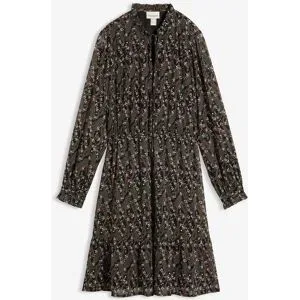 bonprix Chiffonkleid mit Allover-Printschwarz 38Damen