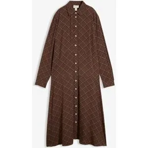 bonprix Blusenkleid aus reiner Viskose mit Eingriffstaschenbraun 54Damen