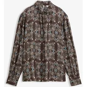 bonprix Tunikabluse mit Seidenanteilbraun 48Damen