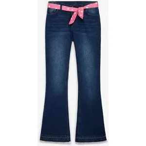 bonprix Flared-Jeans mit Bindegürtel Mid Waist (2-tlg.Set)blau 170Mädchen