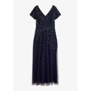bonprix Kleid mit Paillettenblau 38Damen