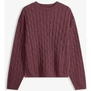 bonprix Pullover mit Zopfmusterlila 36Damen