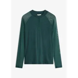 bonprix Langarmshirt aus softem Viskose-Misgrün 44Damen