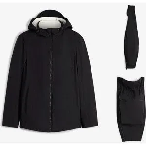 bonprix 6-in-1 Umstands-Tragejacke mit herausnehmbarer Fleecejackeschwarz 50Damen