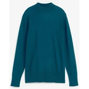 bonprix Basic Pullover mit Stehkragen mit recycelter Baumwollepetrol 44Damen