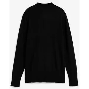 bonprix Basic Pullover mit Stehkragen mit recycelter Baumwolleschwarz 36Damen