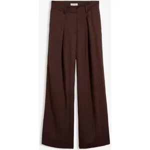 bonprix Sommerliche Bundfaltenhose aus Viskose-Mixbraun 44Damen